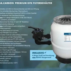 Heißes Angebot Midas Carbon Premium GFK Filterbehälter