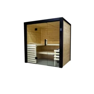Geprüft Sentiotec Massiv Holz Sauna Family Medium aus Fichte