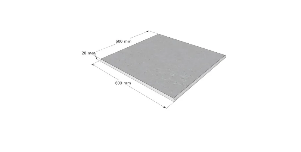 Beckenrandsteine R-Profil Exclusive Sizes Gerade 60 x 60 x 2 cm Markenprodukt