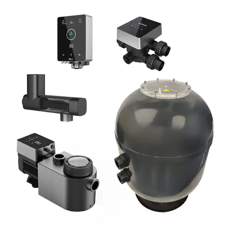 Pool Technikset mit Inverterpumpe & Salzelektrolyse – PureS 510 + iWash + InverPro 20 + Mr. Pure MPS14 Garantierte Lieferung