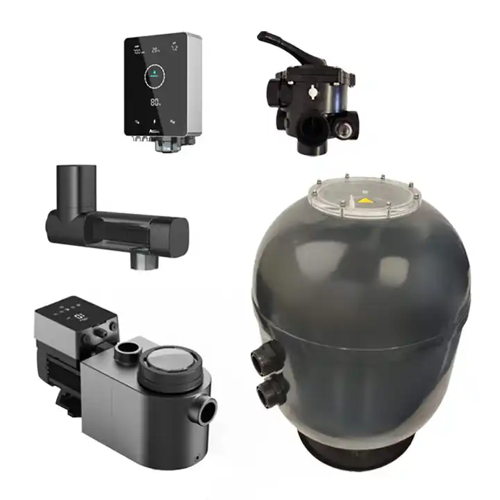 Pool Technikset mit Inverterpumpe & Salzelektrolyse – PureS 510 + 6-Wegeventil 1 1/2"+ InverPro 25 + Mr. Pure MPS14 Sale