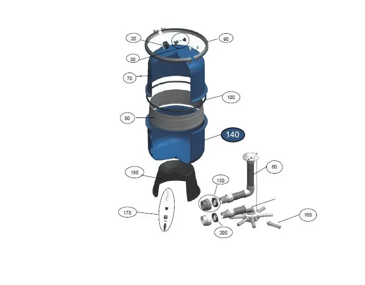 Angebot Filterkessel Unterrteil für Filteranlage HP 400
