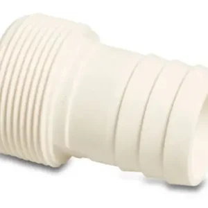 ABS Schlauchübergangsstutzen 38 mm x AG 1,5" weiß Markenprodukt