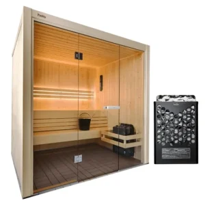 Sofort Bestellen Hanko Saunakabinen S–XL – Finnische Design-Sauna mit WT-Tank & Saunaofen