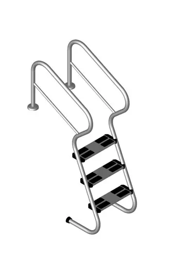 Ideal Eichenwald - Modell 53 Treppenleiter mit Sicherheitsstufen Ø43 V2A Bestseller