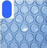 Solarfolie oval, blau 400µm, Konfektionsware Preisknaller