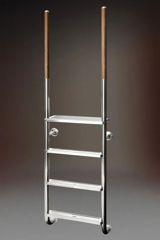 Rabatt Ideal Eichenwald - Modell 23 Leiter ROMA Ø40*V4A* - Griffstangen Edelstahl/Holz