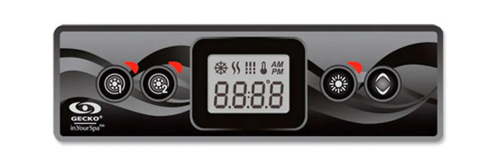 Highlight Gecko IN.K300 Panel - Pumpe 1, Pumpe 2, Licht, Temperatur (hoch/runter)