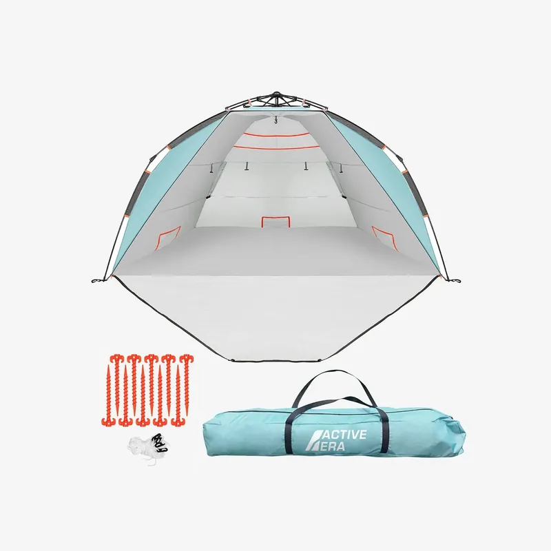 3-4 Person Luxury Beach Tent with UPF 50+ Rated Sun Protection Günstig