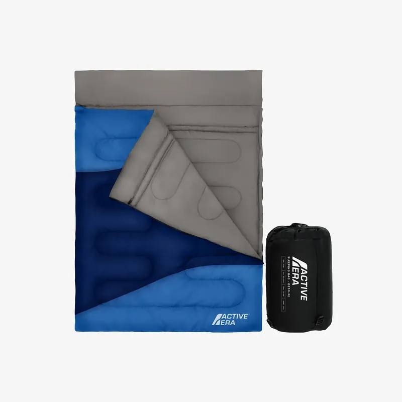 Echt Double Sleeping Bag - Extra Large Queen Size - 3 Seasons - Blue