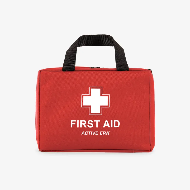 180 Piece First Aid Kit Bag – Red Schnäppchen