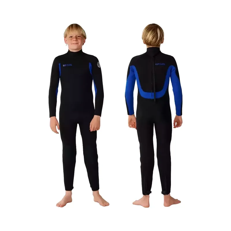 Knallerangebot Rip Curl Trad Flat Lock Back Zip 3/2mm Kinder-Neoprenanzug, blau