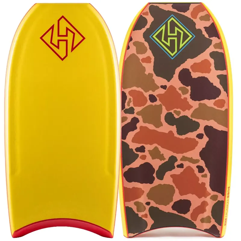 Bodyboard Hubboards Dubb Edition PP Pro Yellow/Camo Zertifiziert