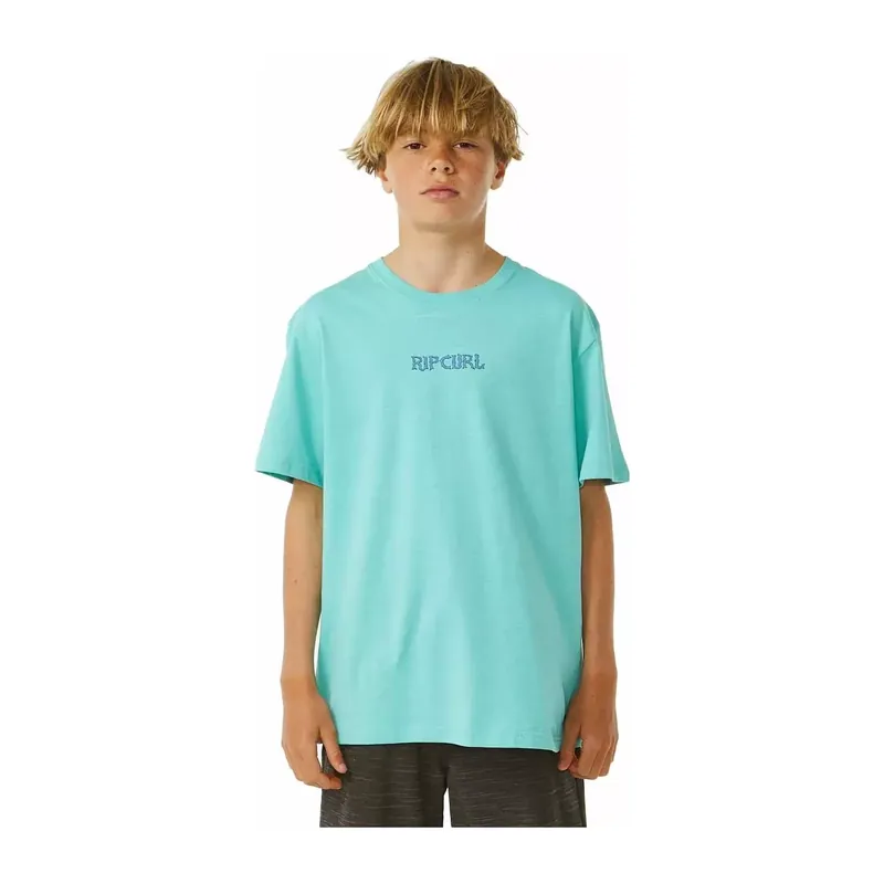 Preisreduziert T-Shirt Rip Curl LOST ISLANDS ART TEE BOYS Acqua