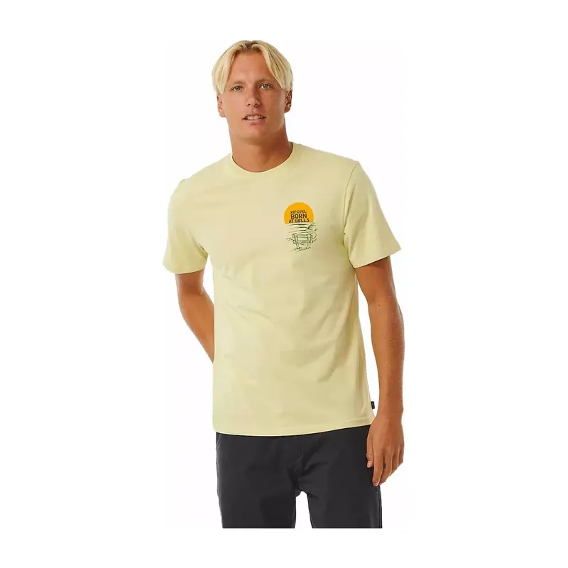 Neuheit T-Shirt Rip Curl KEEP ON TRUCKING TEE VINTAGE YELLOW
