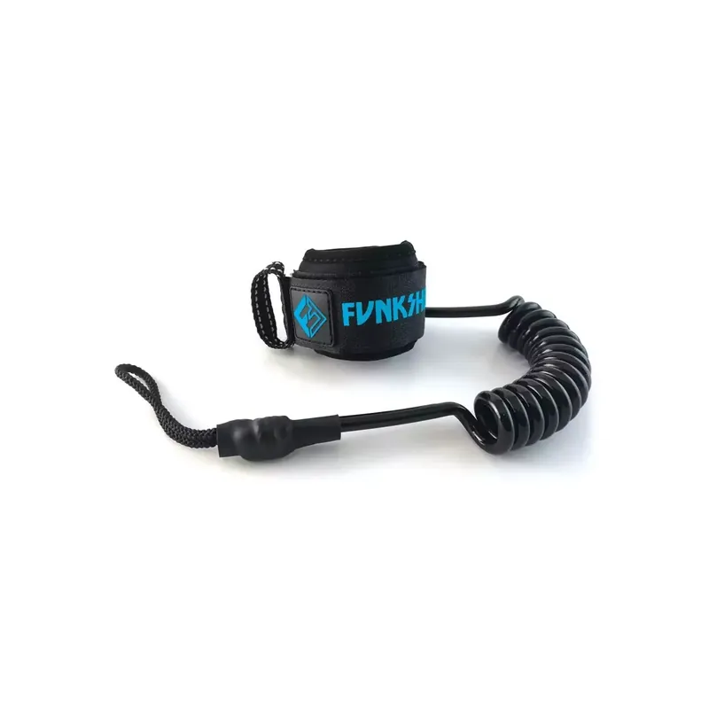 Leash für bodyboard Funkshen Single Swivel Wrist Black/Blue Highlight