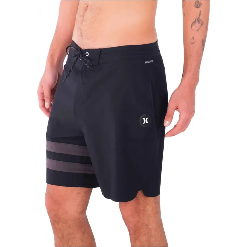 Badehose Hurley Phantom Block Party Renegade 18'' BLACK Direkt Vom Hersteller