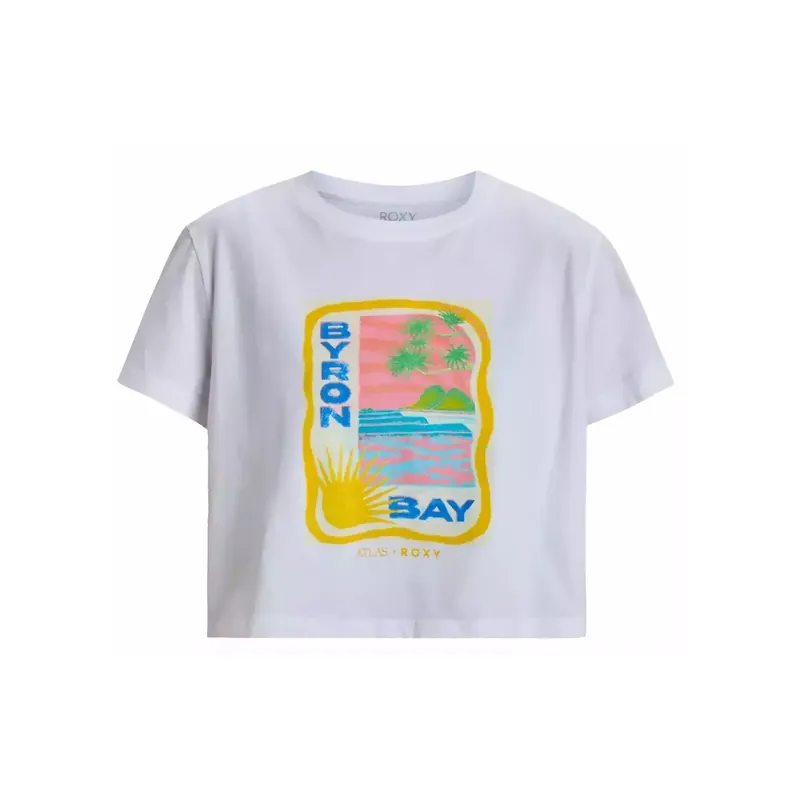 Billig T-Shirt Roxy Atlas Bright White Byron Bay