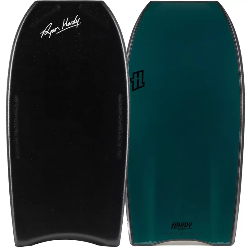 Bodyboard Hardy Shapes Ryan Hardy Pro Mini Quad Concave Kinetic PP Black/Mallard Green Highlight