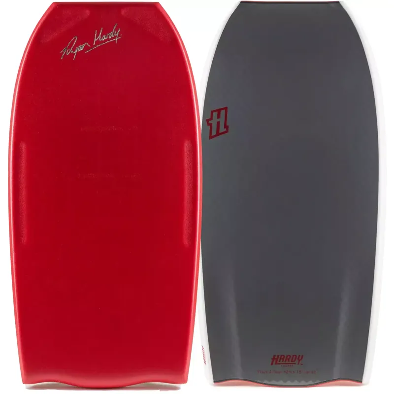 Neue Kollektion Bodyboard Hardy Shapes Ryan Hardy Pro Kinetic PP Bat Tail Red/Grey