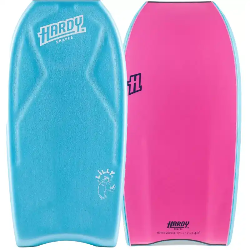 Top-Seller Bodyboard Hardy Shapes Lilly Quad 3.0 K15 PP Aqua Blue/Pink