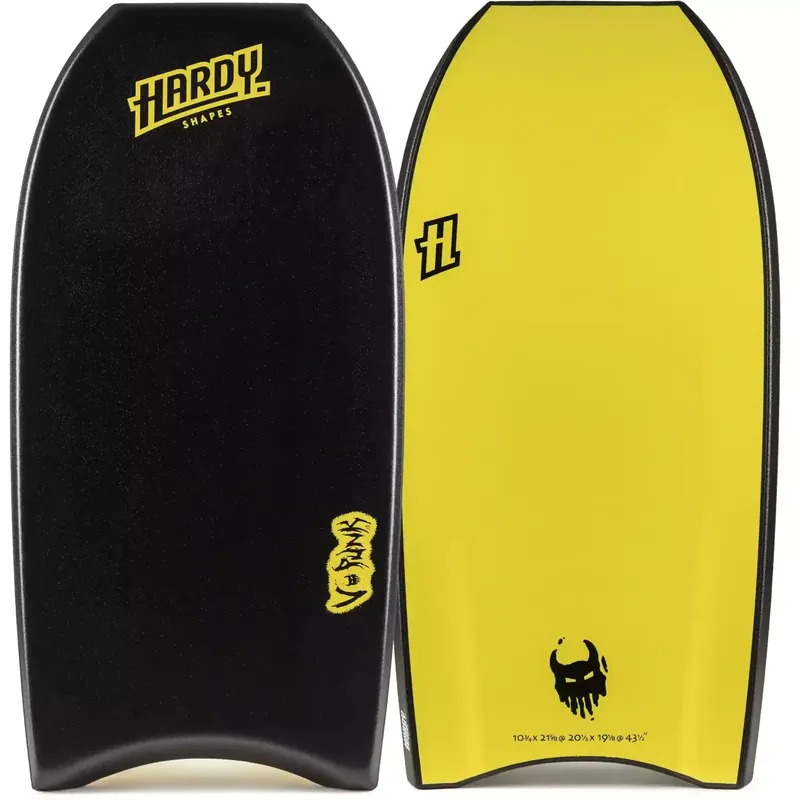 Versand Am Gleichen Tag Bodyboard Hardy Shapes V-Punk Black/Yellow