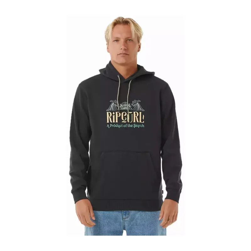 Sweatshirt Rip Curl Down The Line Washed Black Begrenztes Angebot