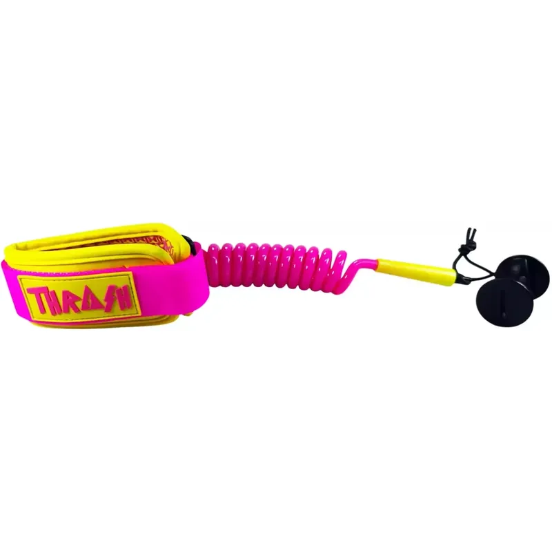 Leash für bodyboard Thrash 9mm Ultra Series Pink/Yellow Neu Im Sortiment