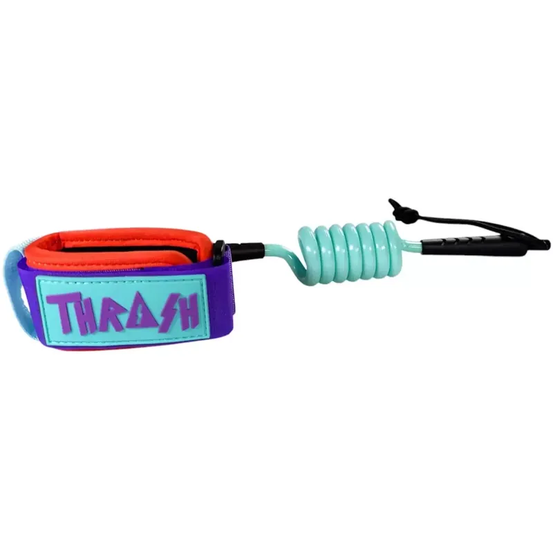Leash für bodyboard Thrash Cam wrist 8mm Aqua/Purple Abverkauf