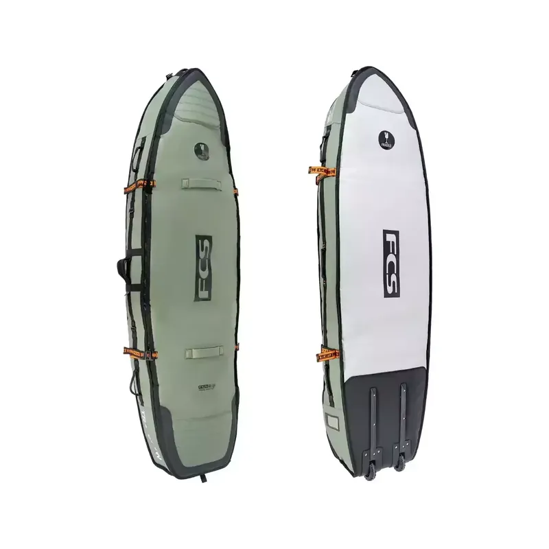 Must-Have boardbag FCS Travel 4 Wheelie Shortboard/Fish Alpine