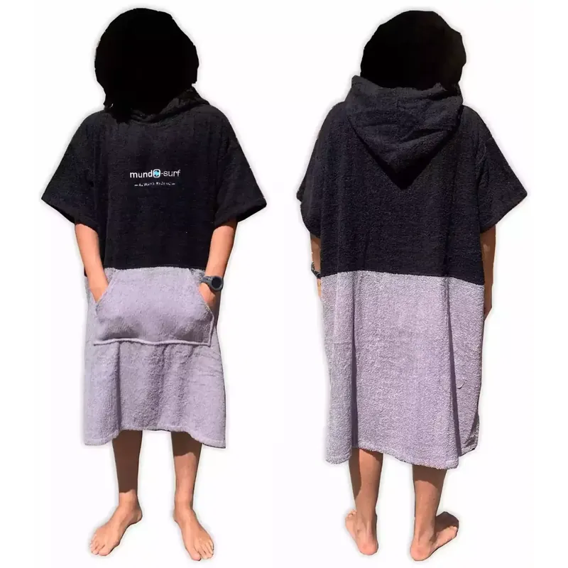 Poncho Mundo-Surf Premium Bicolor Grey Bestseller