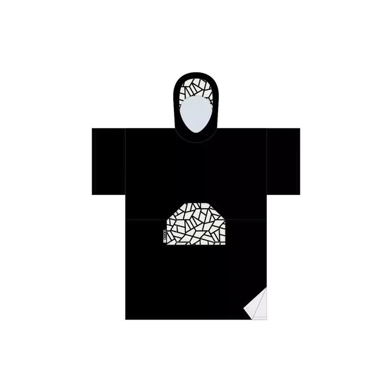 Geprüft Poncho handtuch Madness Black Mozaic