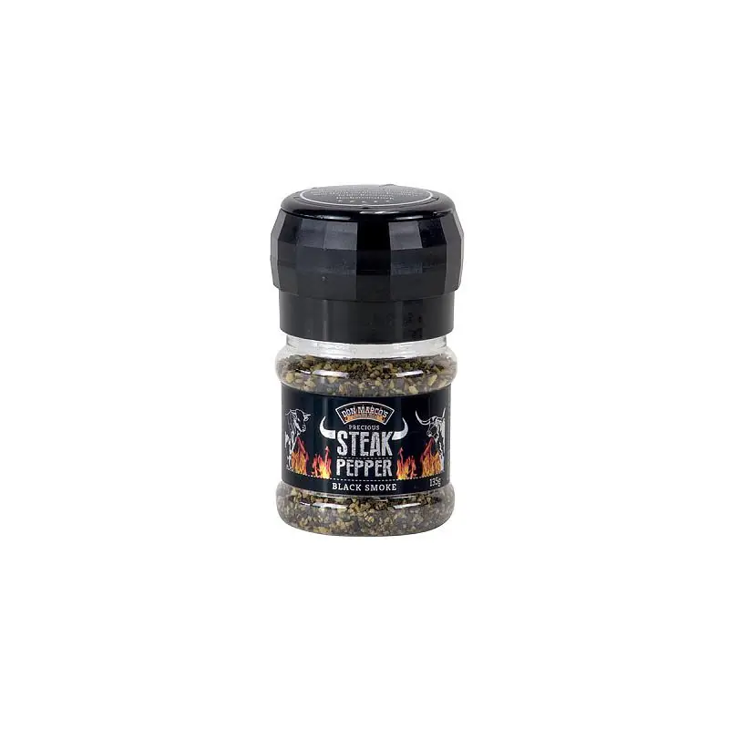 Don Marco´s BBQ Precious Steakpfeffer Black Smoke 135g Pfeffermischung mit Pfeffermühle Letzte Chance