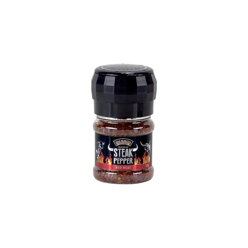 Don Marco´s BBQ Precious Steakpfeffer Red Heat 115g Pfeffermischung mit Pfeffermühle Neu