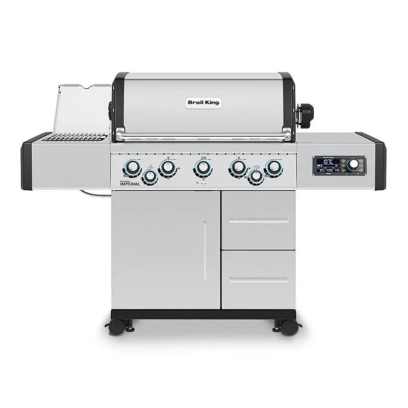 Broil King IMPERIAL QS 590 IR Gasgrill - Smart Grill mit iQue Intelligent Barbecue inkl. Drehspieß und Infrarot-Seitenbrenner Sale