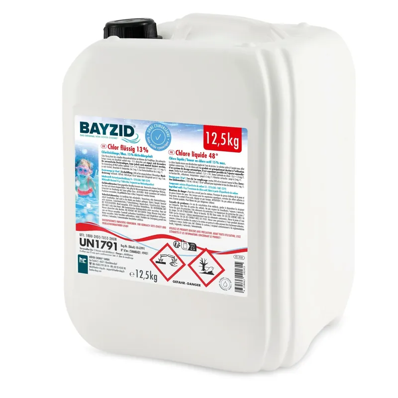 Mega-Angebot 12,5 kg BAYZID® Chlor 13% flüssig für Pools in Kanister