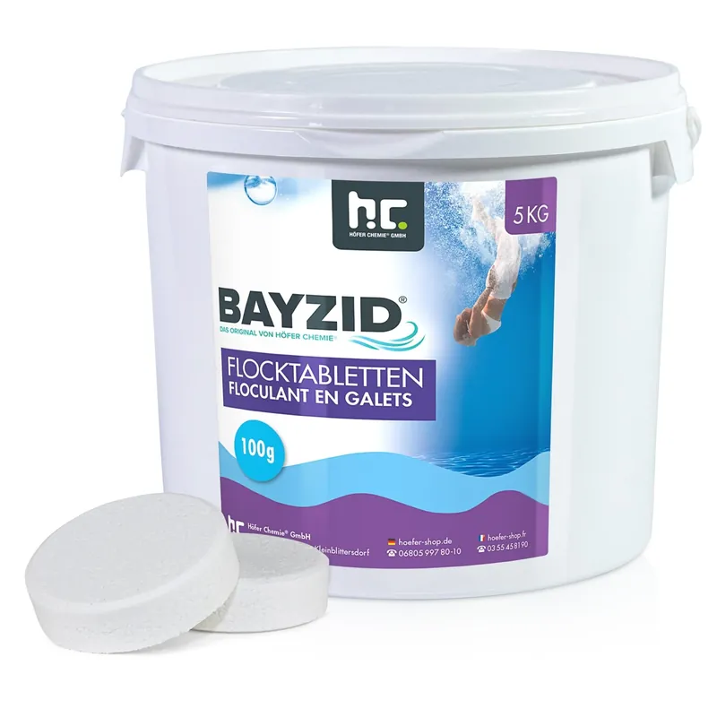 5 kg BAYZID® Flocktabletten für Pools in Eimer Heißes Angebot