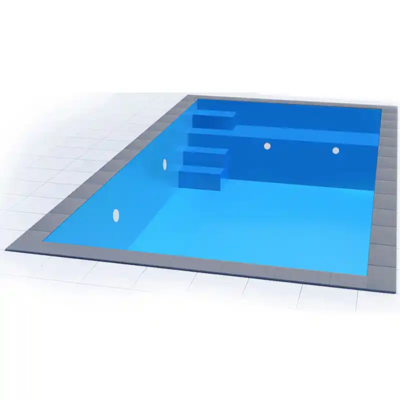 Styropor Poolset 8 x 4 x 1,5 m Sitzbank und Treppe Geprüft