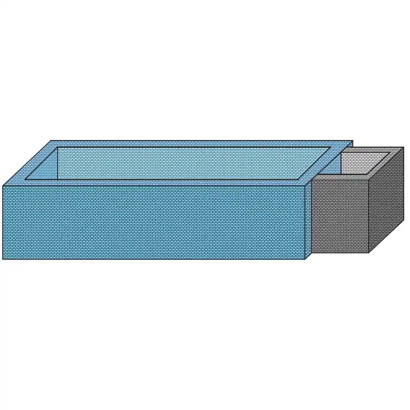 Direktkauf 3-seitiger Technikschacht 300 x 200 x 150 cm
