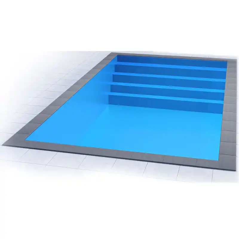 Geprüft Styropor Pool Einzelbecken 6 x 3 x 1,5 m Treppe Deluxe