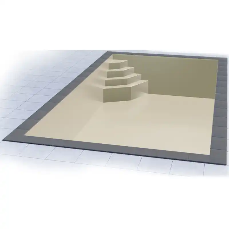 Styropor Pool Einzelbecken 6 x 3 x 1,5 m Ecktreppe Smaragd Billig