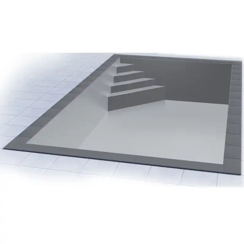 Heißes Angebot Styropor Pool Einzelbecken 6 x 3 x 1,5 m Ecktreppe Oblique