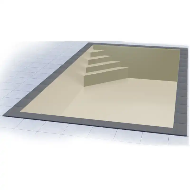 Preis Gesenkt Styropor Pool Einzelbecken 7 x 3,5 x 1,5 m Ecktreppe Oblique