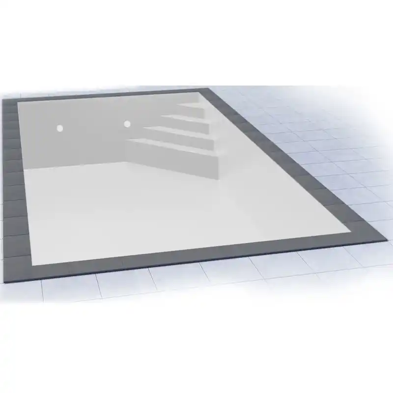 Zertifiziert Styropor Pool Set 8 x 4 x 1,5 m Ecktreppe Oblique