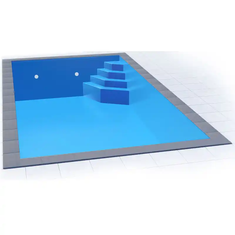 Knallerangebot Styropor Pool Set 8 x 4 x 1,5 m Ecktreppe Smaragd