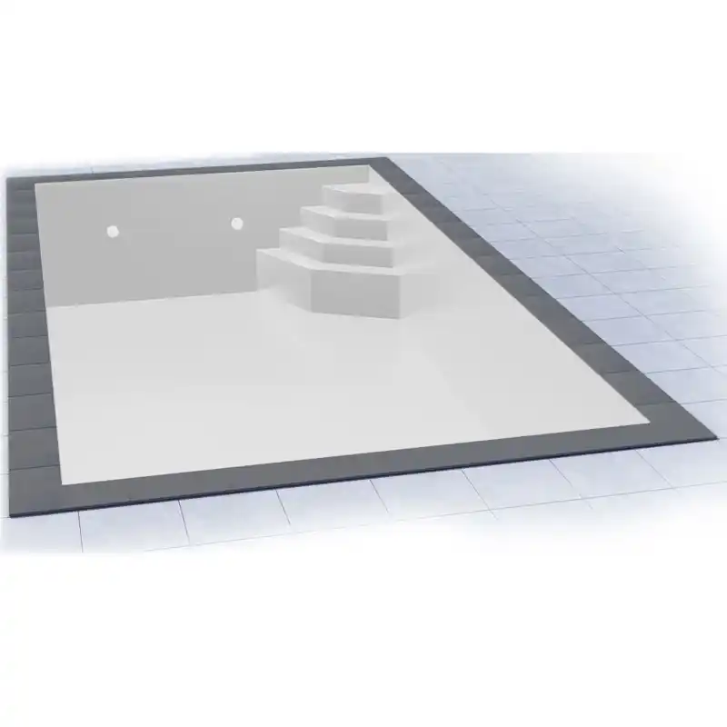 Zertifiziert Styropor Pool Set 8 x 4 x 1,5 m Ecktreppe Smaragd