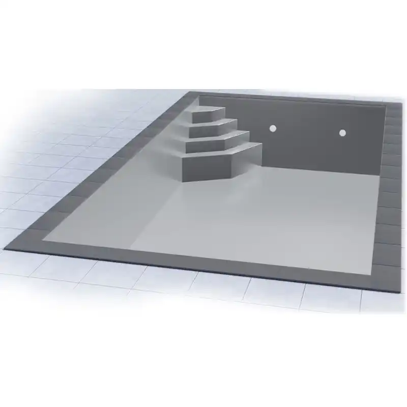 Expressversand Styropor Pool Set 8 x 4 x 1,5 m Ecktreppe Smaragd