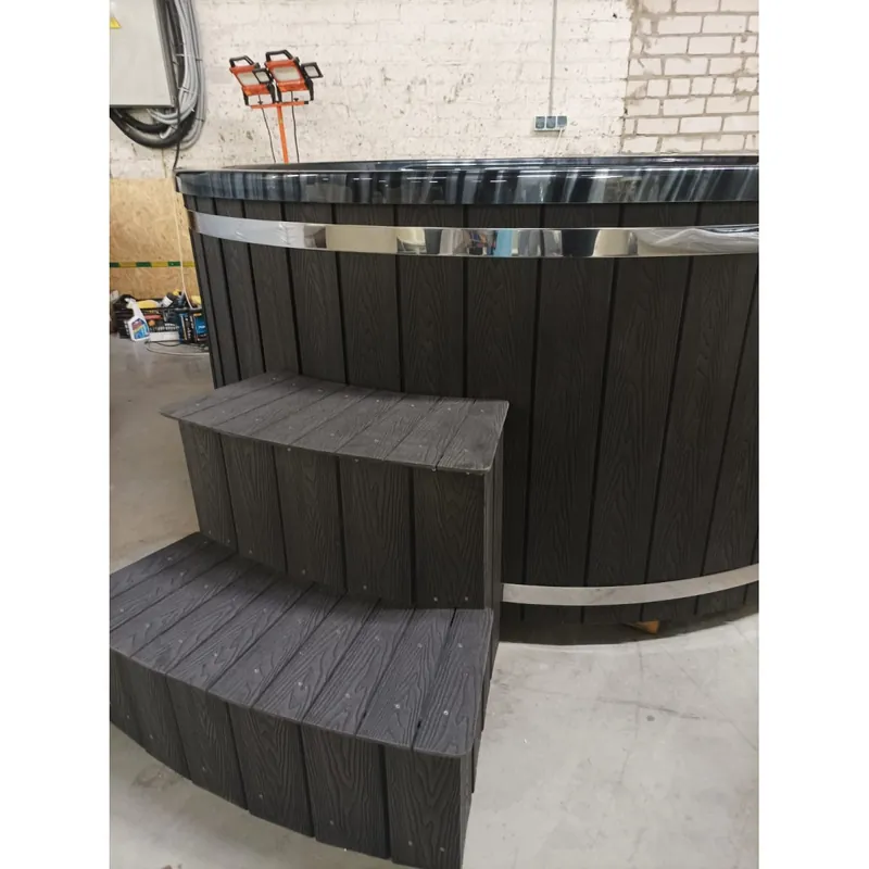 Garantierte Lieferung XANTUM RoundIn INTERN 200 mm SCHWARZ WPC Badefass Badezuber HOTTUB Acryl