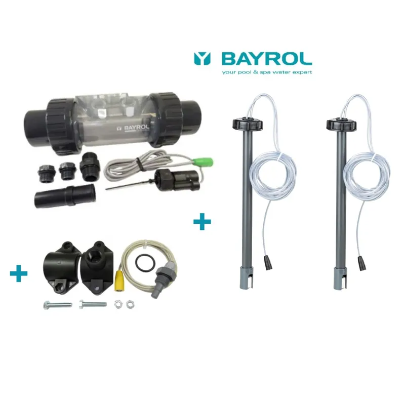 BAYROL SET für Automatic Cl/pH Smart&Easy + Temperatursensor + 2x Kanisterüberwachung Neu Im Sortiment