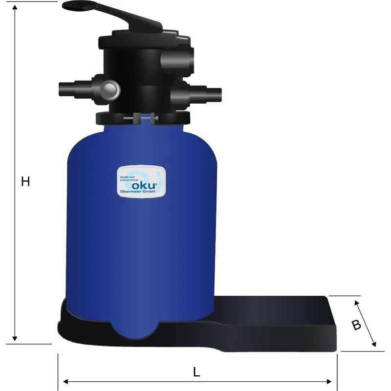 OKU Filterbehälter 300 BLAU Sandfilteranlage Top-Mount - ohne Pumpe Sichere Zahlung